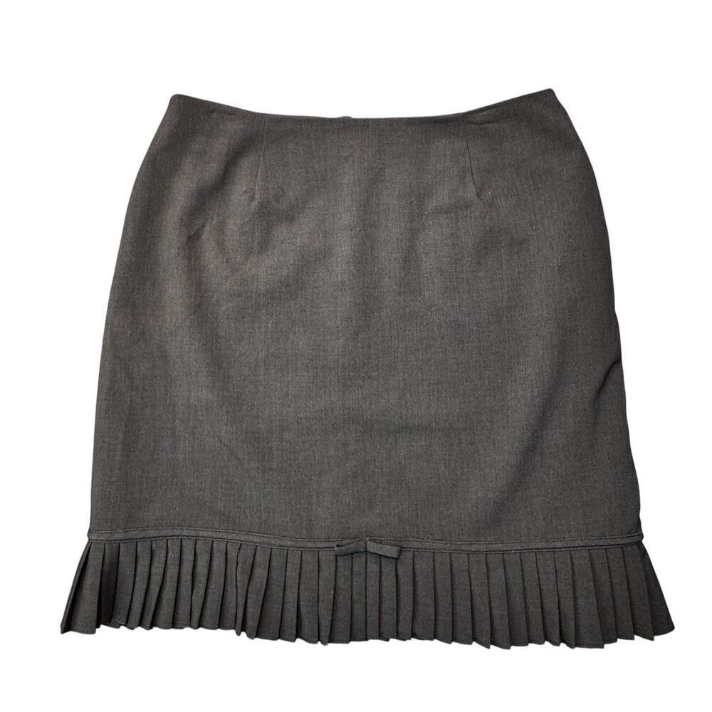 Vintage Versailles Sz 14 Women’s Plaid Pencil Skirt Gray Accordion Pleated Lined